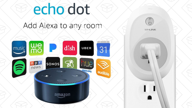 Echo Dot + TP-Link Smart Plug | $35 | Amazon | Add both items to your cart